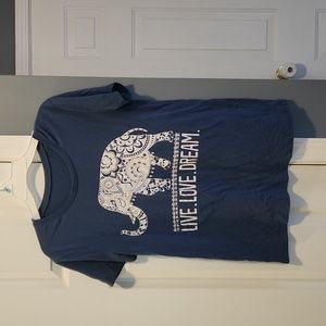 Blue elephant t shirt